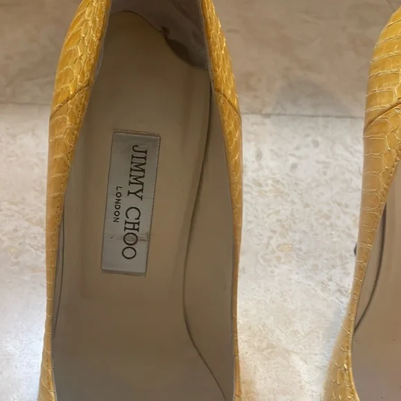 Jimmy choo snake skin shoes 37.5 - Picture 3 of 4